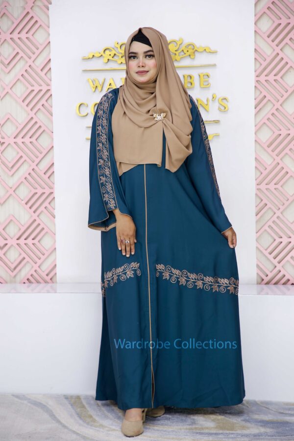 Premium borkha with Exclusive Embroidery Piping